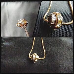 Brighton charm two tone with rhinestone crystal Charm